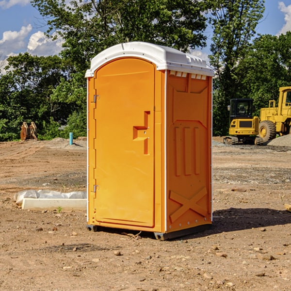 how often are the portable restrooms cleaned and serviced during a rental period in Kankakee County